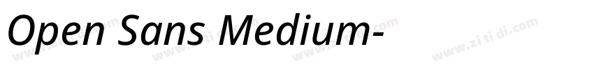 Open Sans Medium字体转换